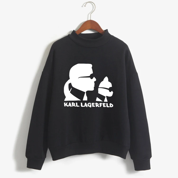 Женская толстовка Karl Lagerfeld Повседневная Толстовка Harajuku с круглым вырезом