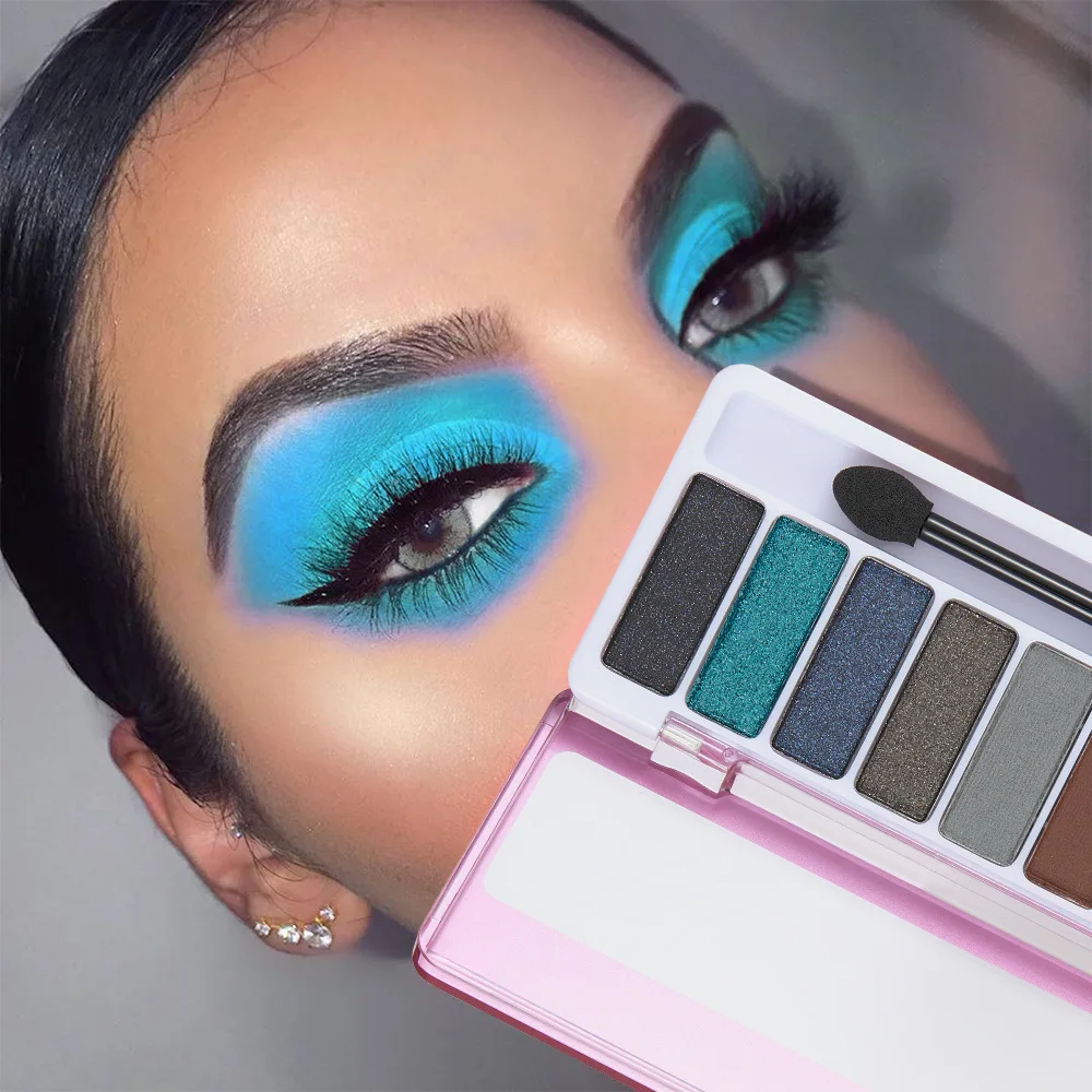 Палитра теней для век 12 цветов матовые блестящие тени пигментные дымчатые