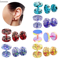 leosoxs 2 piece new style stainless steel paint fashion earrings earrings piercing jewelry