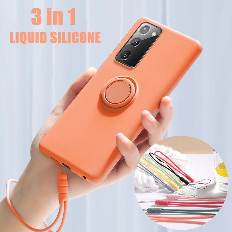 

Ring Holder Silicone Case For Samsung Galaxy S21 Plus With Magnetic Shockproof Cover For Samsung S21 Ultra New Stand Soft Fundas