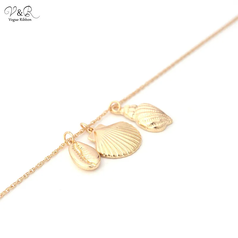 2020 New Arrival Jewelry Shell Necklace Gold Chain Pendant And Letter Stretch Bracelet Bangle |
