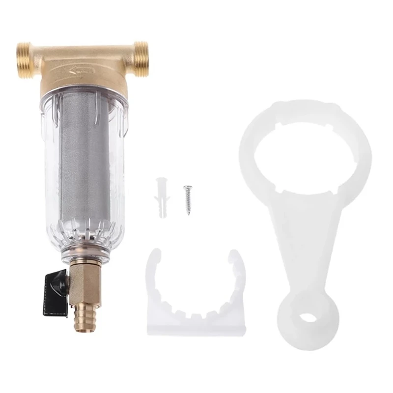 

EAS-6 Points Front Purifier Copper Lead Water Filter Home Dust Stainless Mesh Faucet