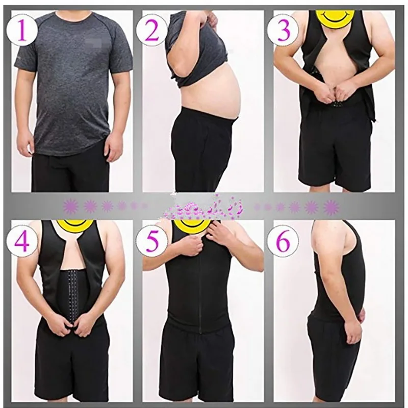 MJARTORIA новинка 2020 мужской неопреновый жилет для похудения майка шейпер тела