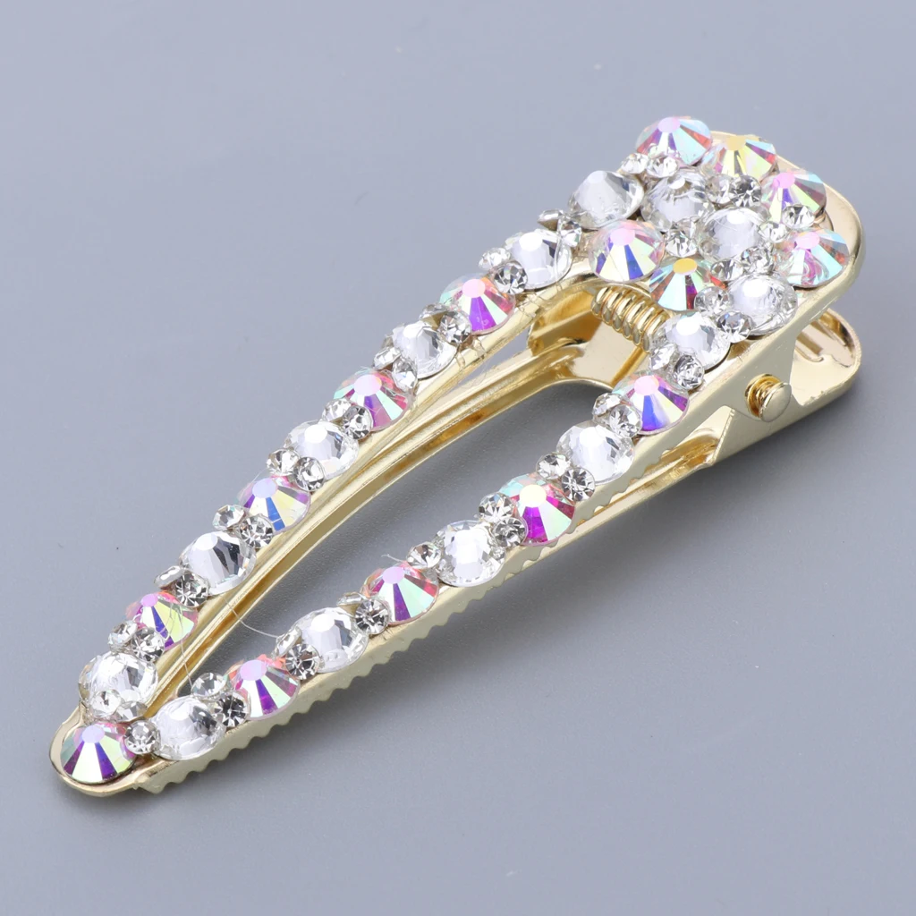 

Women Crystal Rhinestone Hair Clips Duckbill Hair Pin Fringe Holder Diamante Barrette Fashion Hair Accessories