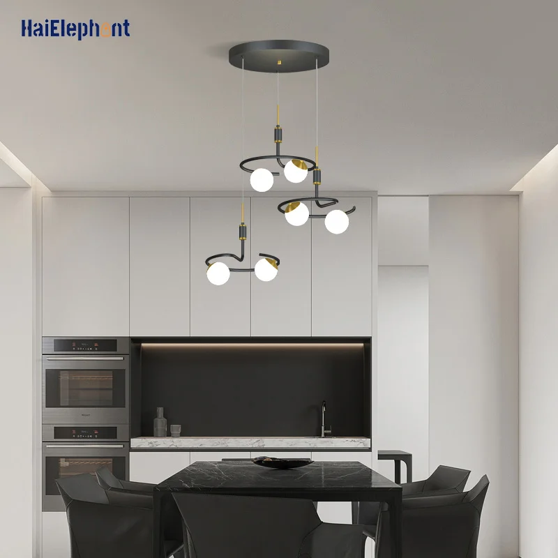 Креативные скандинавские светодиодные подвесные светильники для обеденного