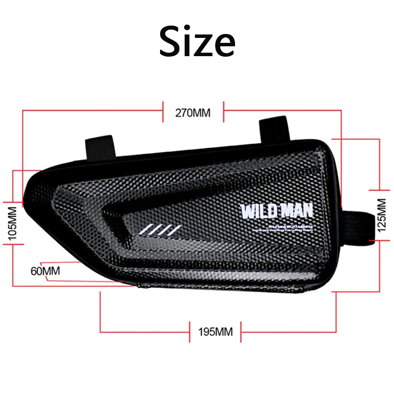 

Mountain Bike Bag Rainproof Road Bicycle Frame Bag Cycling Accessories Hard Shell Tools Storage Waterproof Bike Frame Bag