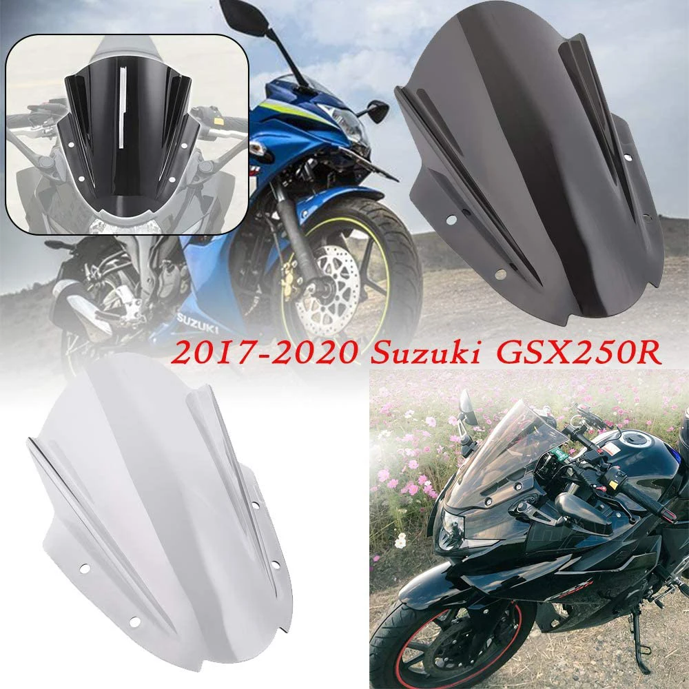 

Ветровое стекло GSX250R для Suzuki GSX 250R 2017 2018 2019 GSXR 2020 R, ветровой дефлектор, двойные пузырьки, запчасти для мотоциклов