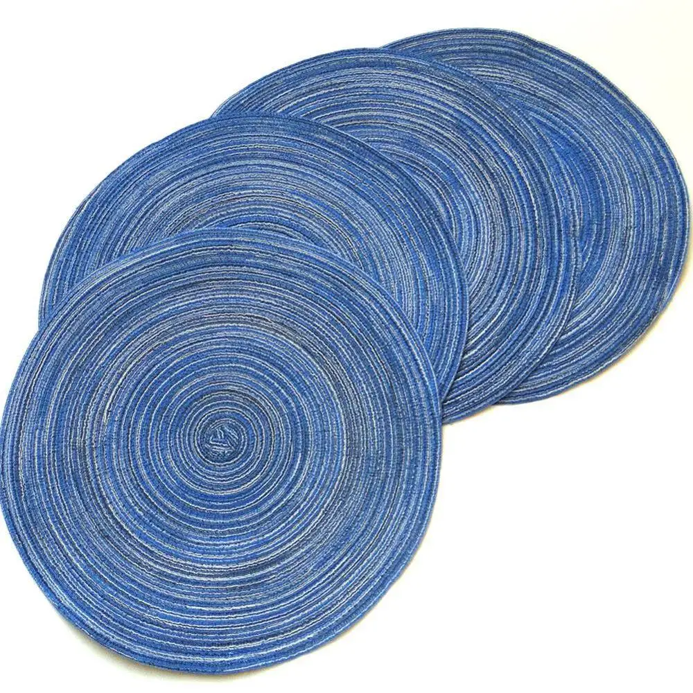 

Round Insulation Pad Placemats Linen Non Slip Kitchen Accessories Decoration Coaster Pad Mats Table Home E2I3