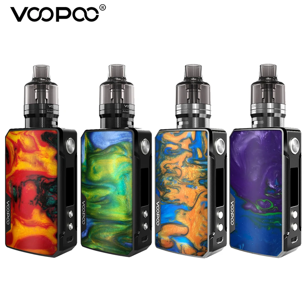 

VOOPOO Drag 2 177W Platinum Refresh Edition Kit / Black Mod Vape Kit 4.5ml PnP Pod Tank No 18650 Battery Vaporizer E-Cigarette