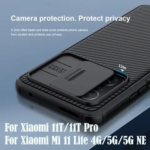Чехол для Xiaomi 11T / 11T Pro, чехол NILLKIN CamShield, чехол для камеры, защита конфиденциальности, задняя крышка для Xiaomi Mi 11 Lite 5G NE