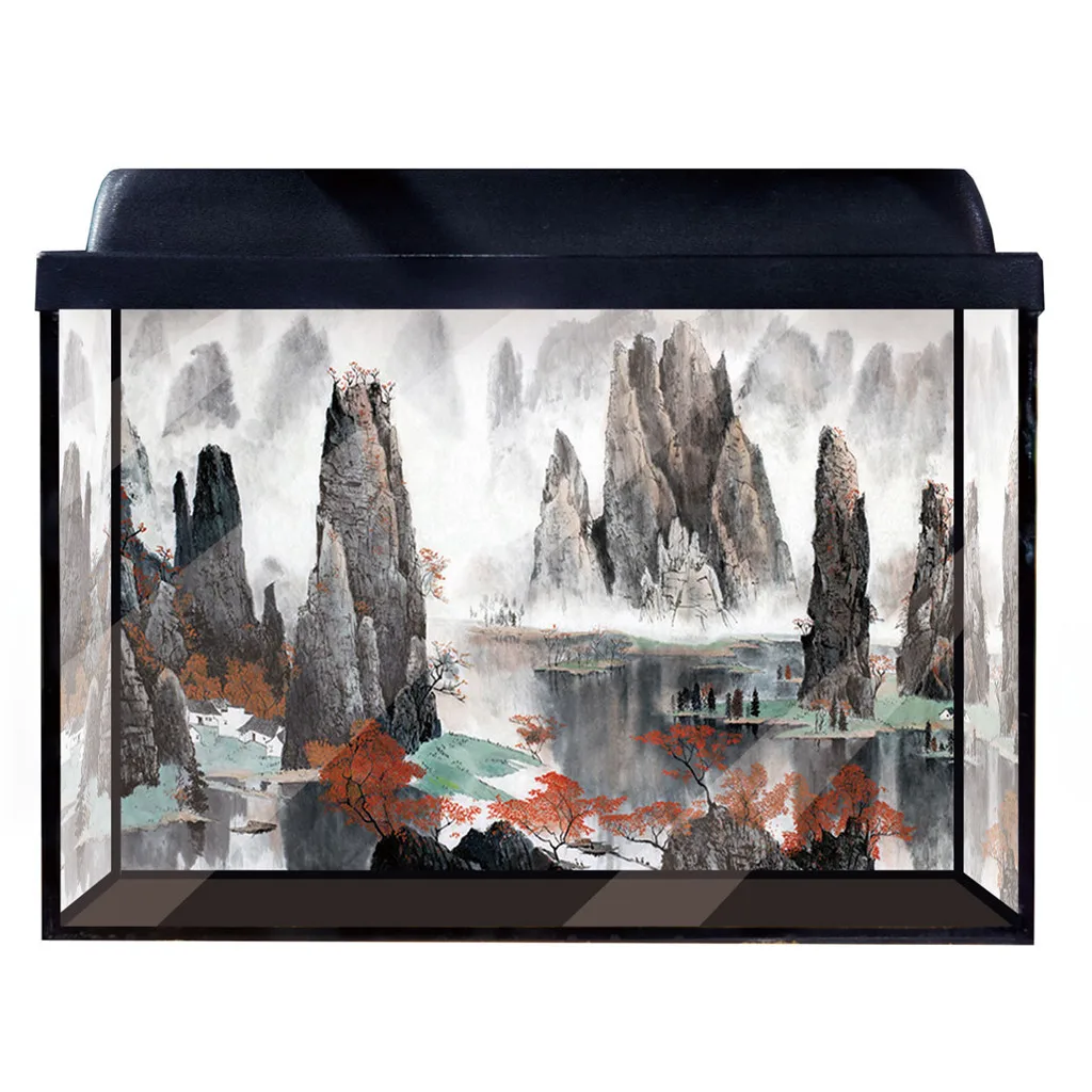 Аквариумный фон Декор пейзаж настенные наклейки креативные аквариумные для