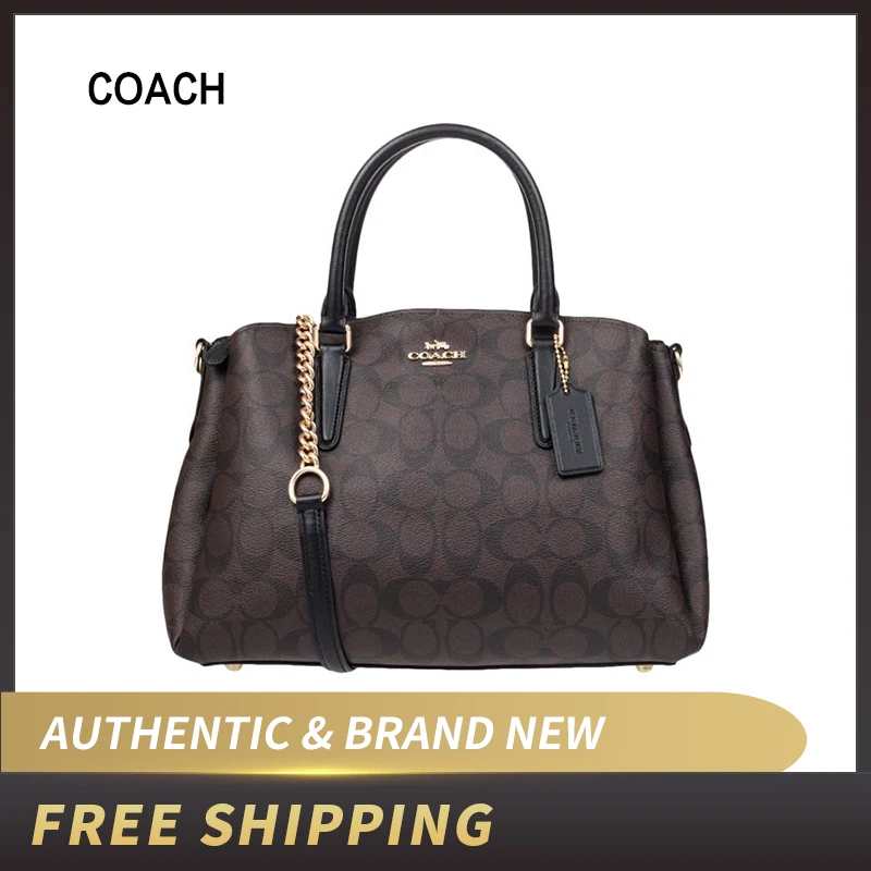 Сумка-мессенджер Coach F29683 фирменная холщовая через плечо | Багаж и сумки