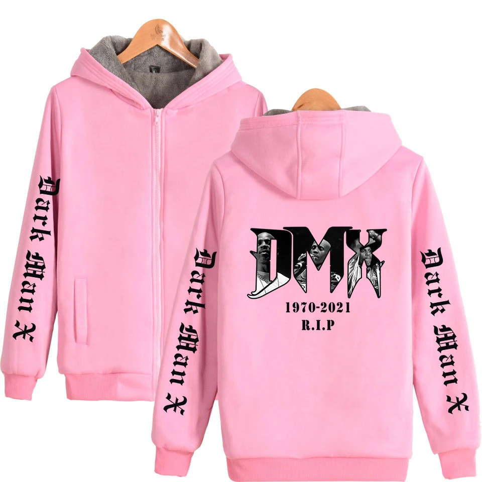 

DMX Jackets Zipper Hoodies Casual Zipper Hoodies Jacket Trend New Fashion Long Sleeve Thick coat
