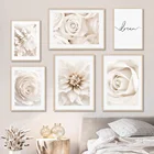 Роза Хризантема пион тюльпан Цитата простота скандинавский цветок настенная живопись холст постер и принты Декор для гостиной
