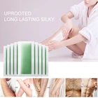 10 шт. эпиляция Депиляция Бумага тела подмышечные впадины ноги руки удаление волос натуральный пчелиный воск два боковых холодные восковые полоски шелковистые тендер наклейки