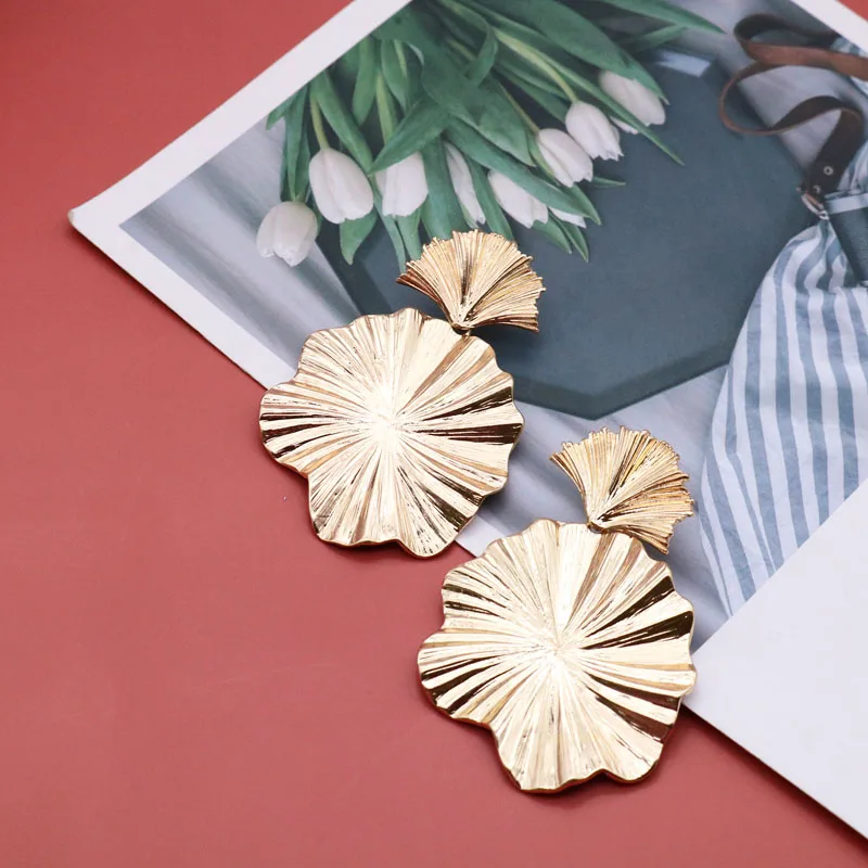 

Statement Earrings Vintage Exaggerated Texture Retro Jewelry