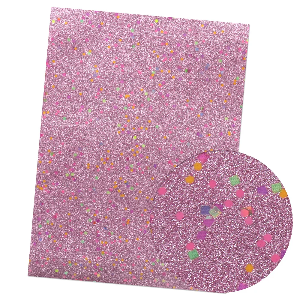 123 pink Cheer лук 22*30 см блестящие кожаные листы Красочные Блестки Синтетическая кожа ткань для бантов DIY сумки ручной работы Лоскутные материалы - Цвет: 123 pink