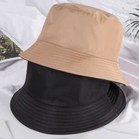 new double faced unisex bucket hat candy color sunscreen women hat outdoor travel cycling caps fishermen hats hip hop panama cap