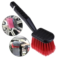 1pc car wheel brush tire cleaner with red bristle black handle washing tools for auto detailing motorcycle cleaning