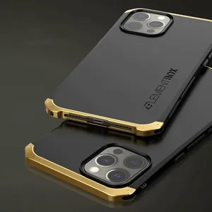 luxury shockproof armor metal case for iphone 12 pro max case hard aluminium pc back cover phone case for iphone 12 mini free global shipping