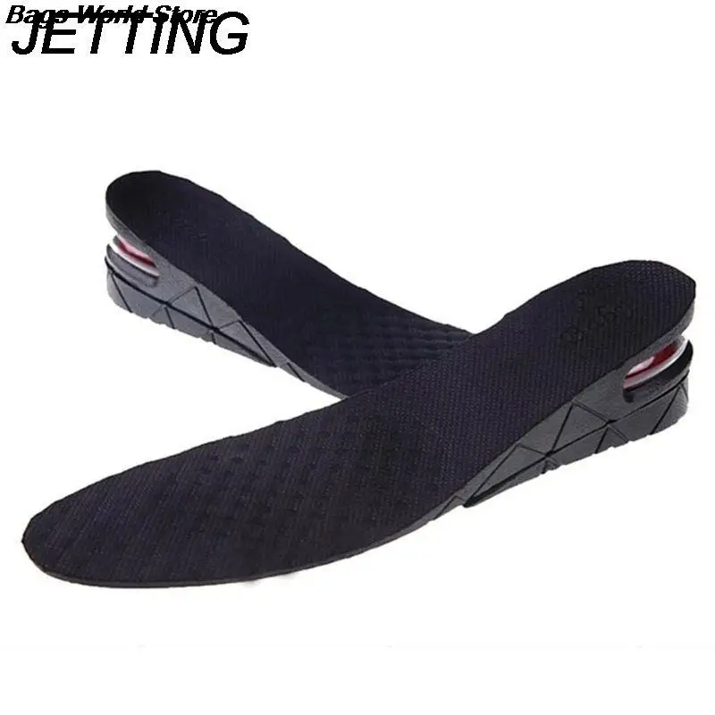 

Height Increase Insole Adjustable 2-Layer 5CM Air Cushion Invisible Pads Soles Insoles inserts For Shoes Men/Women Black Lift