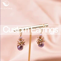 xlentag natural fresh water pearls personalized earrings for women natural stone ctystal gold plated fine earings custom jewelry