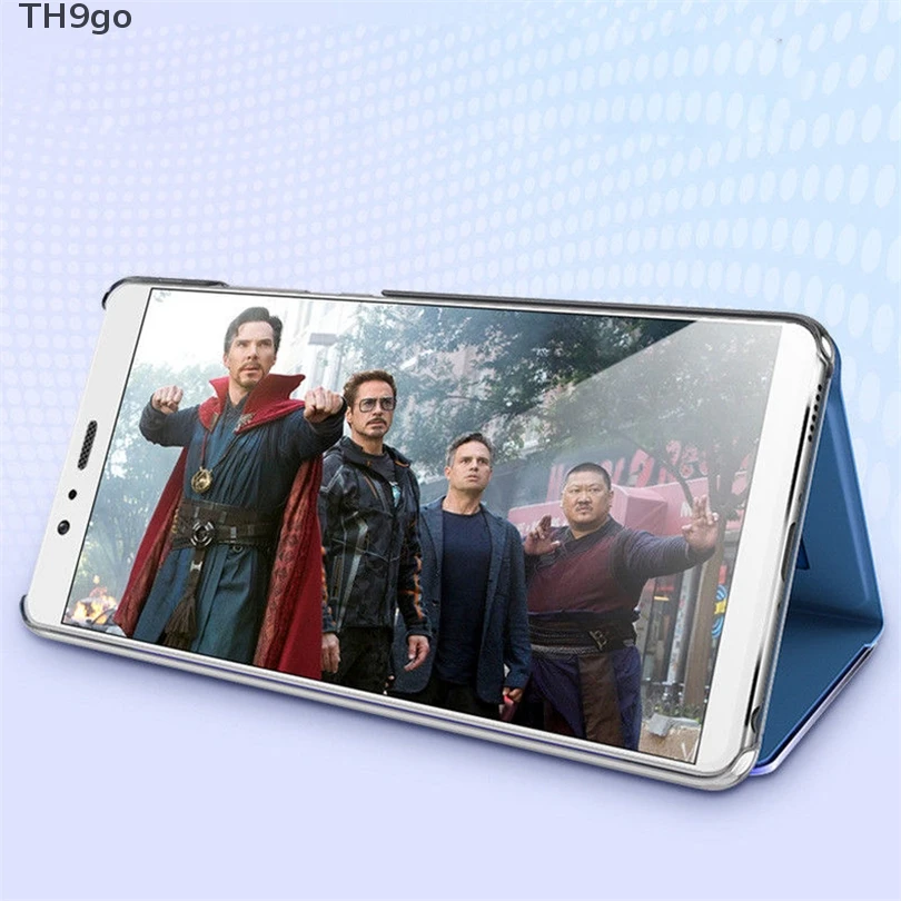 Зеркальный чехол с подставкой для телефона Huawei Honor Play Note 10 9 8 Lite 7A Pro 7C V10 N9 9i