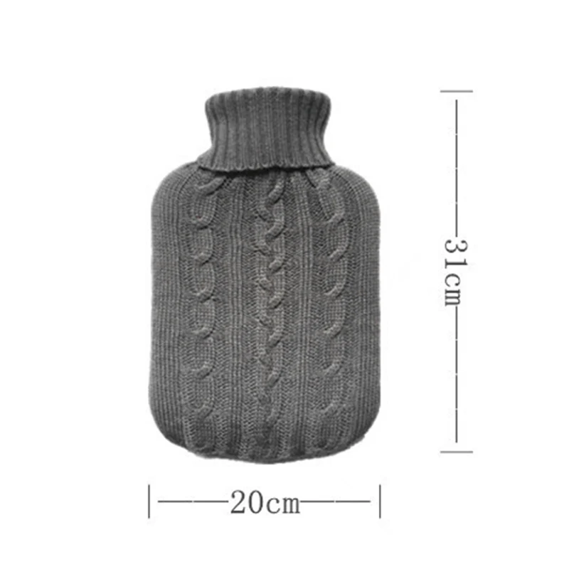 

2000ML Hot Water Bottles Heat Preservation Knitted Cold-proof Warm Hot Water Bottle Explosion-proof Bottles Washable Cover