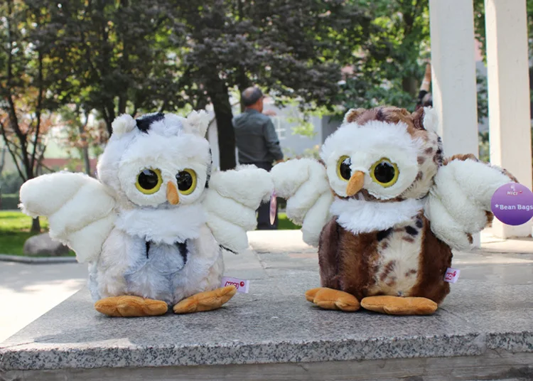 Красивая Снежная Сова Hedwig горшки письмо доставка кукла большие глаза