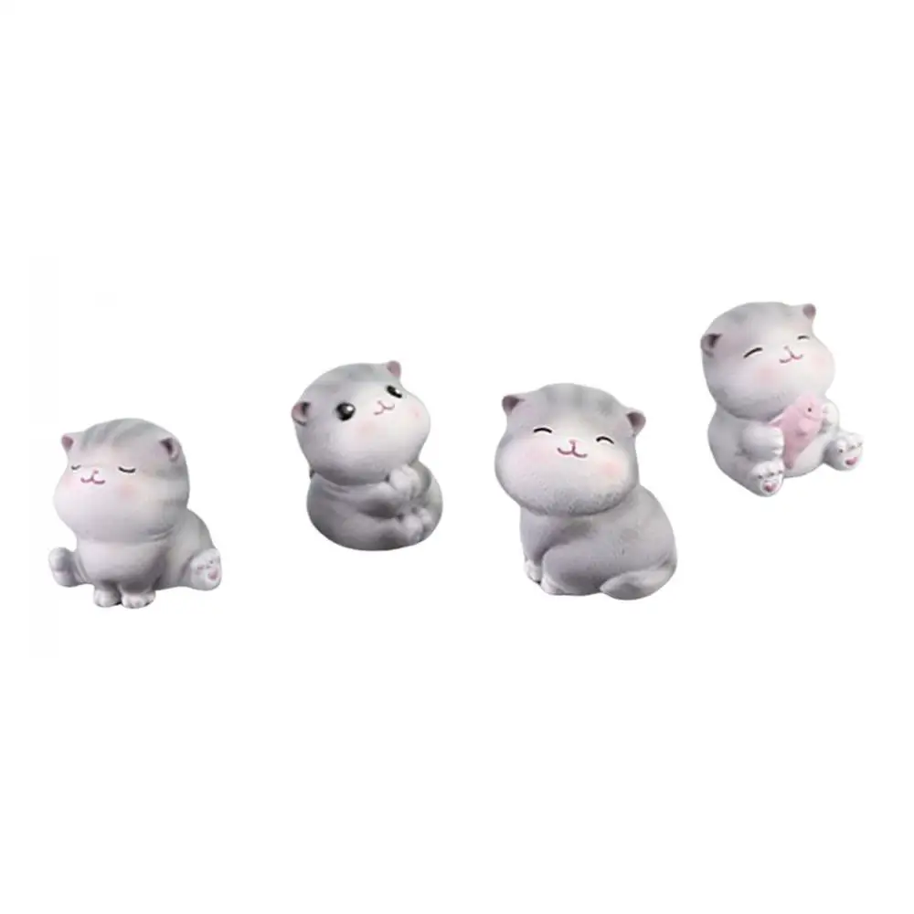 

4pcs/Set Cat Furnishings Lovely Decorative Ornament For Desktop Office