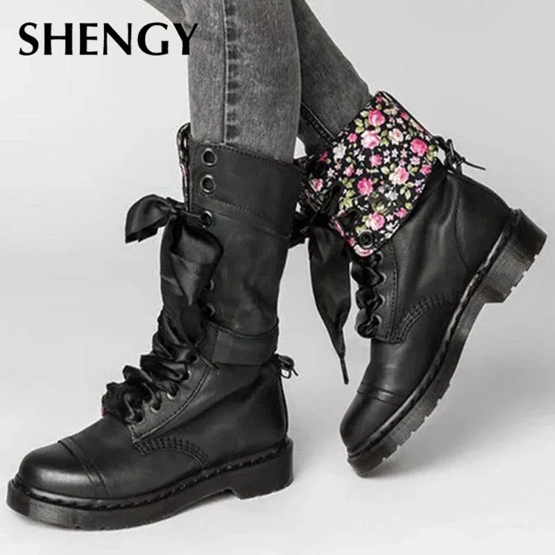 Женские кожаные ботинки на плоской подошве Нескользящие водонепроницаемые до