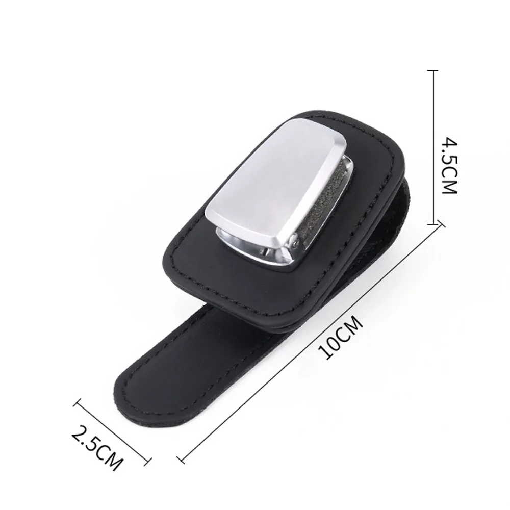 Genuine Leather Car Sunglasses Holder Glasses Storage Clip For Audi Bmw Auto Interior Organize Sun Visor Eyeglasses Case Bag | Аксессуары