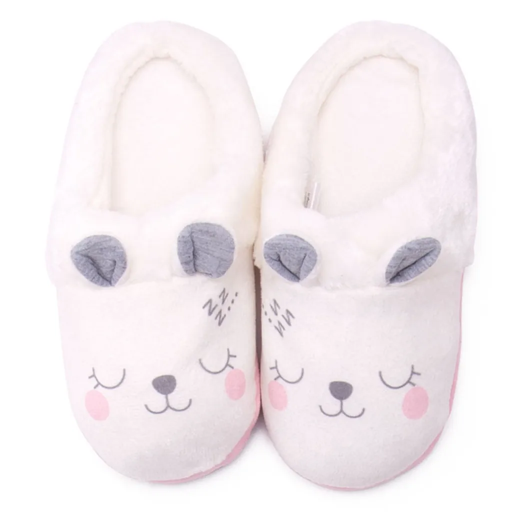 Детская теплая обувь для малышей мягкие тапочки на подошве с рисунком кролика