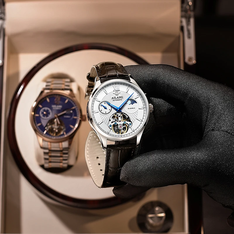 AILANG 2021 Tourbillon часы мужские брендовые светящиеся автоматические механические