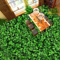 custom photo 3d green plant grass painting mural for bathroom living room floor tiles self adhesive waterproof sticker wallpaper