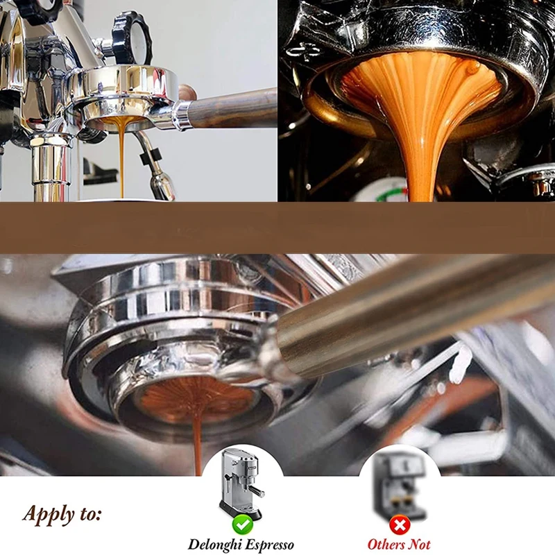 

51mm Bottomless 3 Ears Portafilter Dosing Funnel for Delonghi Espresso Machines EC0680 and EC0685