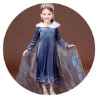 Новинка 2019, платье Эльзы из мультфильма Холодное сердце, вечерние платья для девочек, одежда для косплея, платье принцессы Анны, Снежной королевы, детский костюм на день рождения
