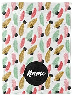 Miglior Coperta Da Tiro In Pile Con Motivo Piuma Personalizzato-coperte Leggere Calde Per Mamme Donne Ragazze Figlia Nonna