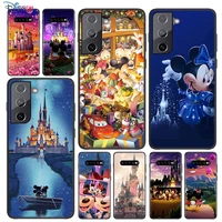 soft cover disney mickey castle for samsung galaxy s21 s20 fe ultra s10 s10e lite s9 s8 s7 edge plus phone case