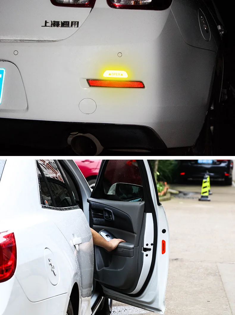 1/4 шт наклейки на дверь машины универсальная защитная предупреждающий знак