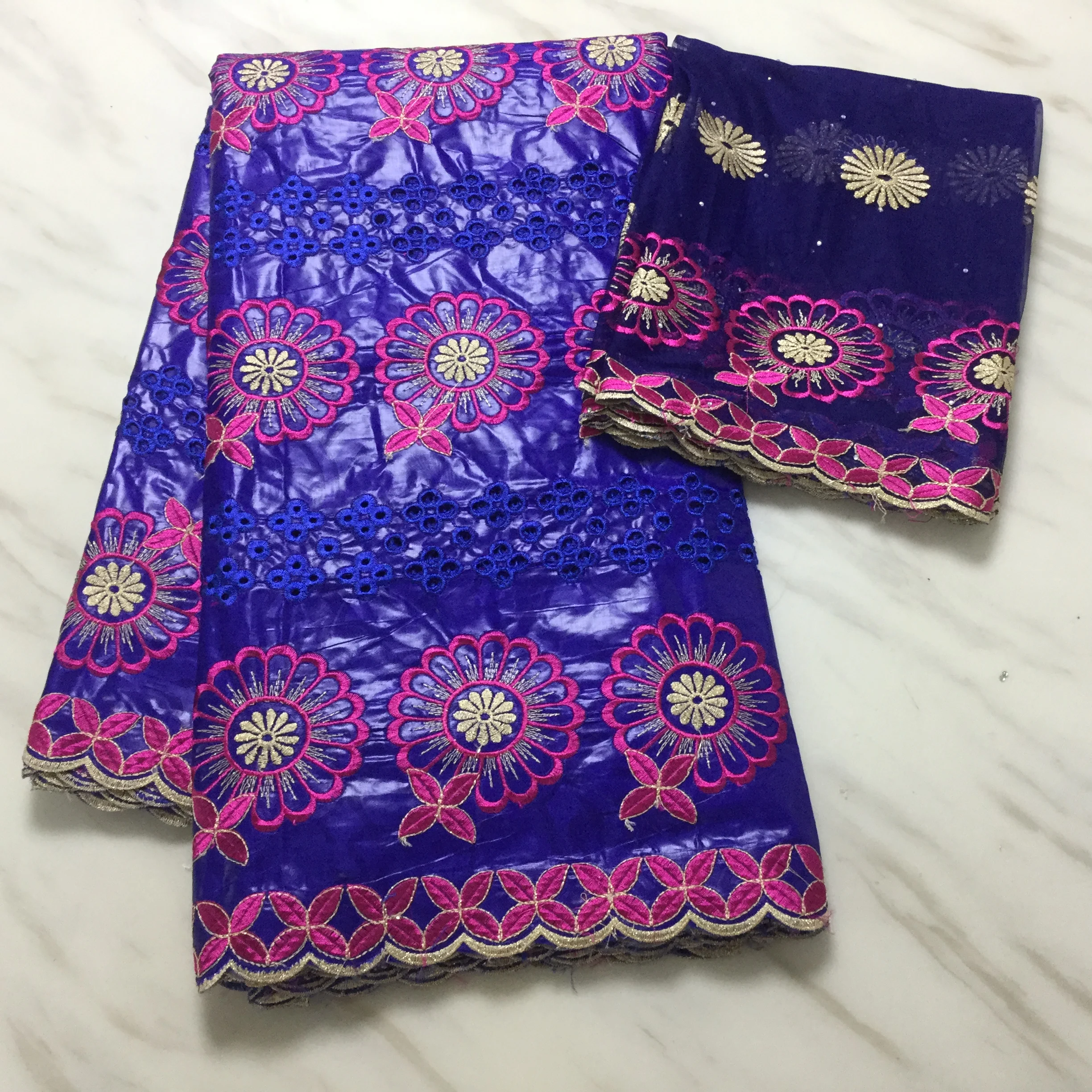 

NaXiu 100% Cotton brocade fabric cotton fabric bazin brode getzner 2020 white Bazin lace fabrics 5+2yards