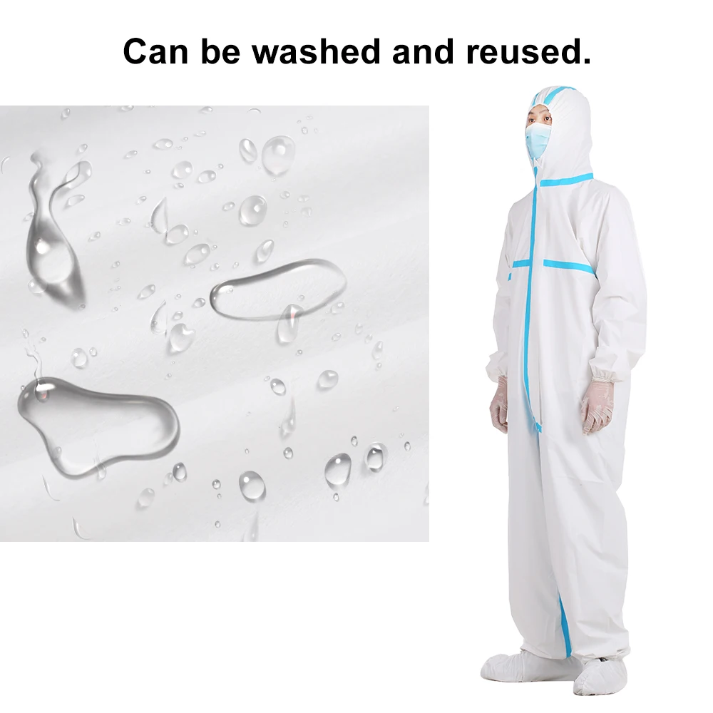 

Reusable Plastic Closures Isolation Suit Washable and Reusable Protective Clothing Dust-proof Coveralls Antistatic