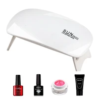 nail dryer lamp kits mini 6w led uv 45s60s timer setting for nail polish extension point glue gel base polish
