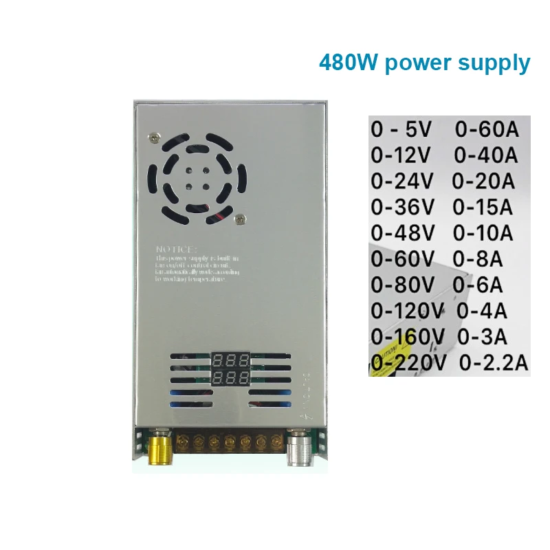 480W switching power supply 12V 24V 36V 48V 60V 80v 110V 220v 96V 144V With Digital Display Power Supply CC/CV adjustable | Электроника