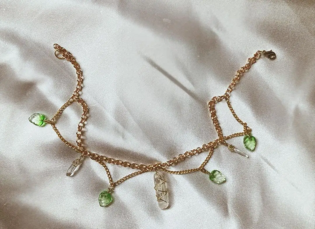 

Массивное ожерелье с подвеской в виде Лесной Феи, прозрачный кварцевый чокер