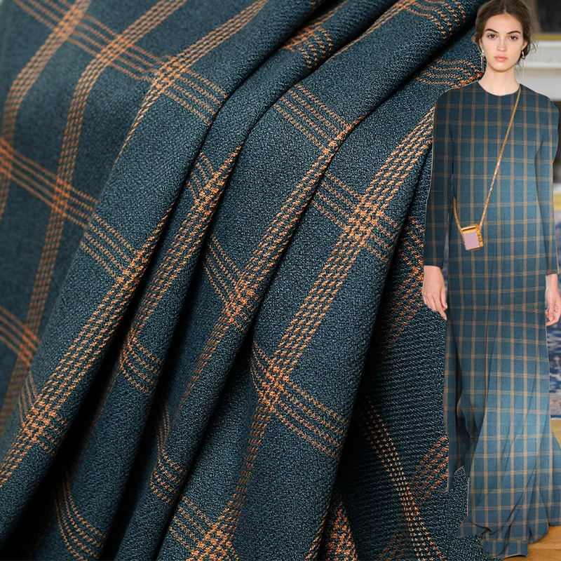 Белая Waxberry серая синяя пряжа окрашенная клетчатая ткань креповые материалы для