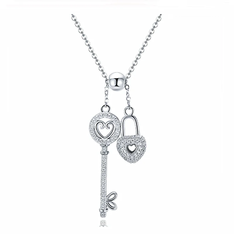 Романтическая Подвеска из стерлингового серебра 925 пробы с замком в виде сердца