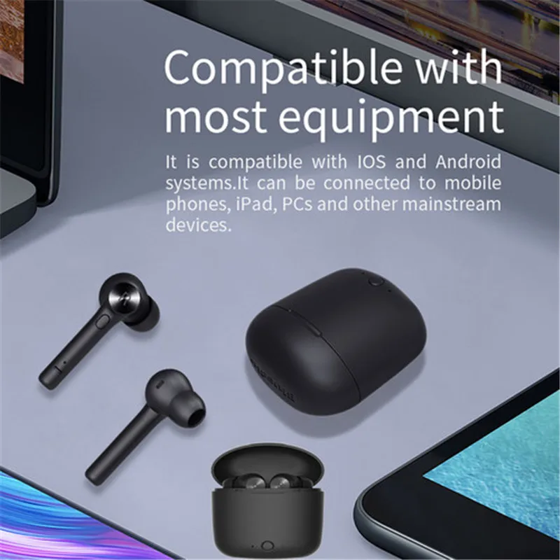 Bluedio Bluetooth 5.0 Sports Waterproof Ear Hook Wireless Headset earbuds Touch