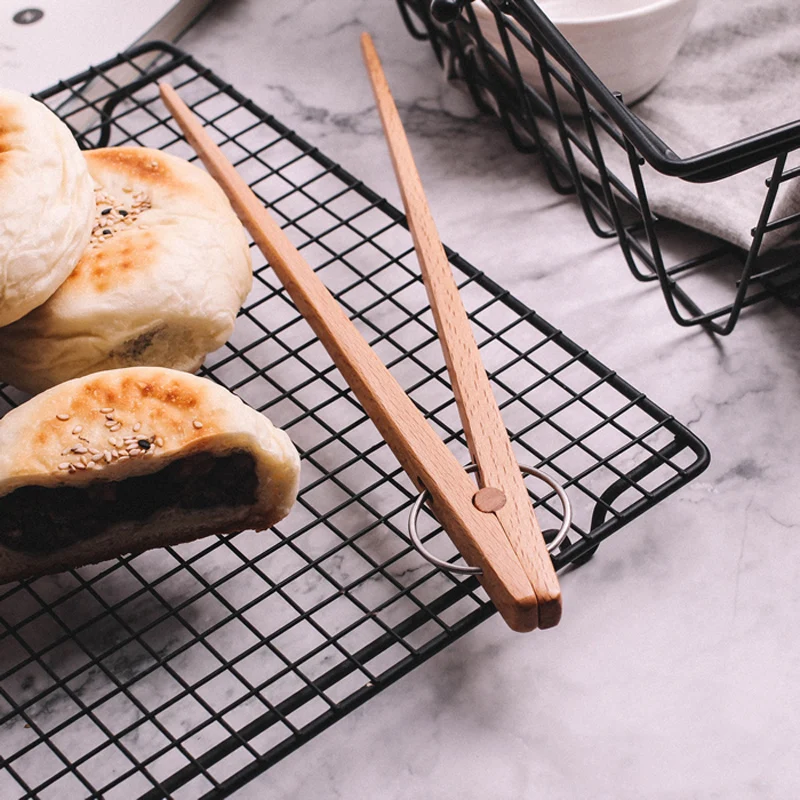 Деревянная кухонная утварь длинные пищевые щипцы корейские для барбекю