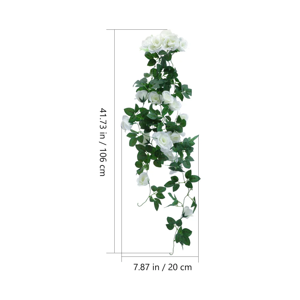 

Rose Flower Garland Creative Hanging Vine Festival Balcony Ornament Photo Prop